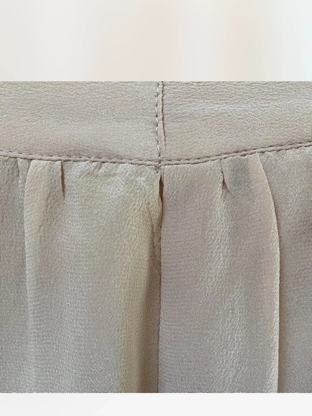 Palest nude pure silk skirt